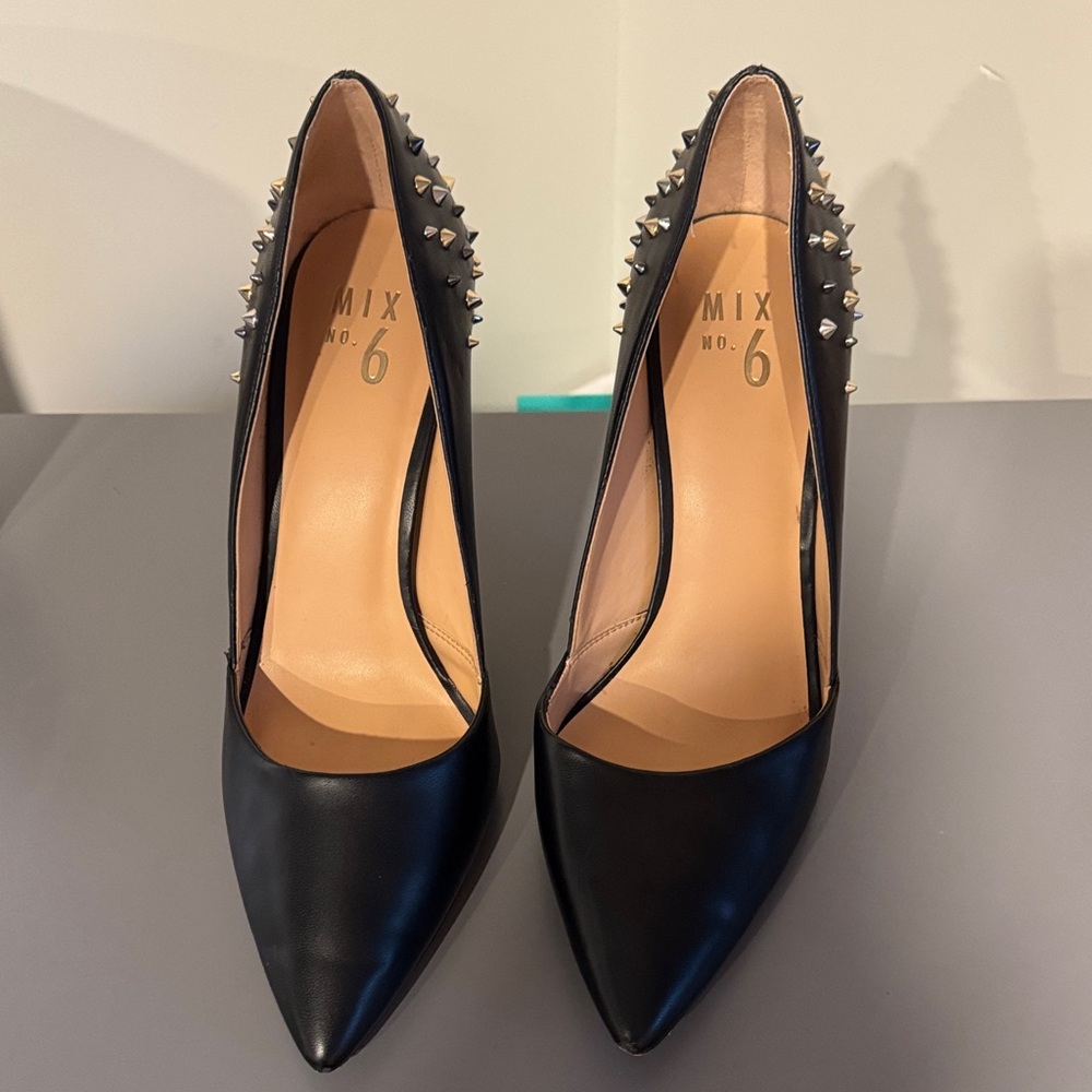 Mix No. 6 Black Studded Heels
